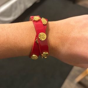 Rustic Cuff red wrap bracelet